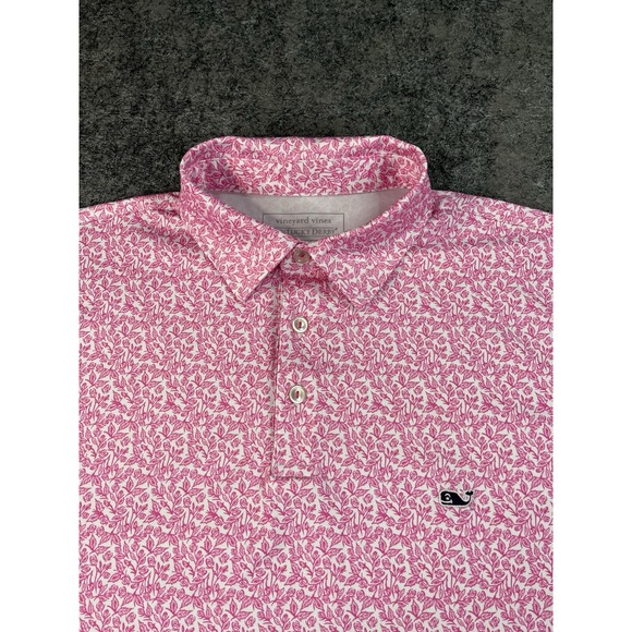 Vineyard Vines Other - Vineyard Vines x Kentucky Derby Sankaty Polo Shirt Mens Medium Pink Floral AOP